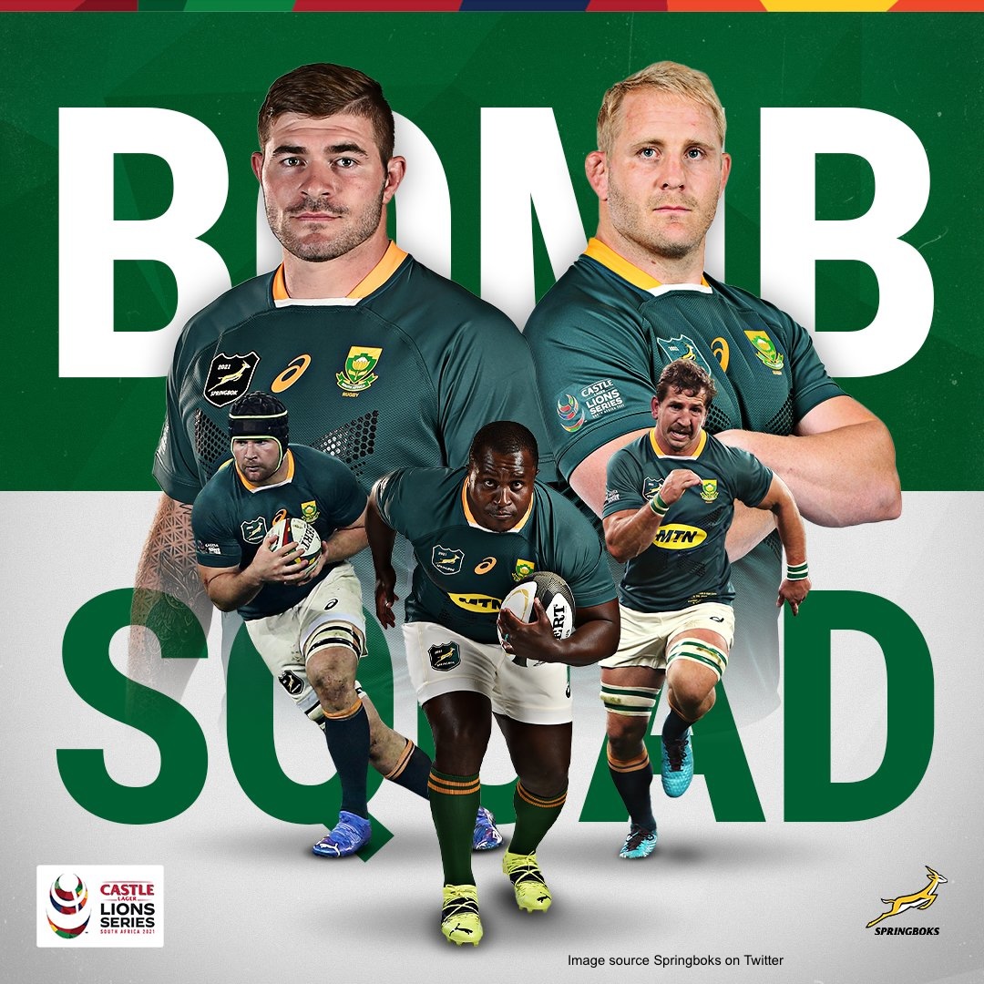 The Springboks Bomb Squad - source Springboks on Twitter